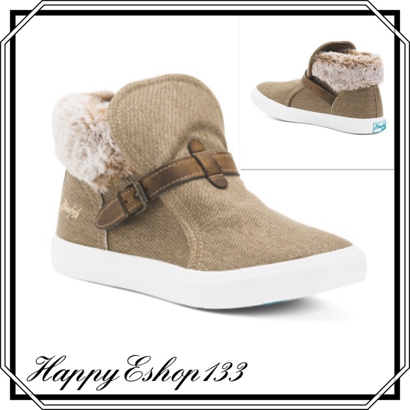 Blowfish Shoes | Blowfish Womens Sherpa Lined Sneakers Booties | Color: Tan | Size: 6 | Happyeshop133's Closet
